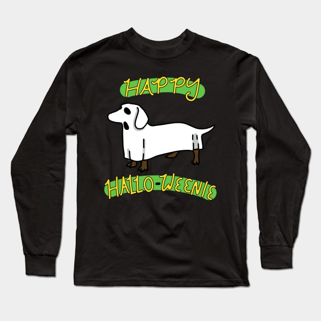 Happy Hallo-Weenie Long Sleeve T-Shirt by tushycatt